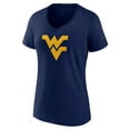 thumbnail image 2 of Women's Navy West Virginia Mountaineers Team Logo V-Neck T-Shirt, 2 of 3