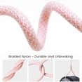 thumbnail image 2 of Hionly 6' Type C to Type Cable Colorful Nylon Braid Charging Cord, Pink & Green, 2 Pack, 2 of 6