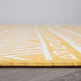 thumbnail image 3 of World Rug Gallery Distressed Geometric Bohemian Textured Flat Weave Indoor/Outdoor Area Rug - YELLOW 7'10"X10', 3 of 9