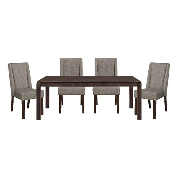 Lexicon Kavanaugh 5-Piece Contemporary Wood and MDF Board Dining Set in Espresso