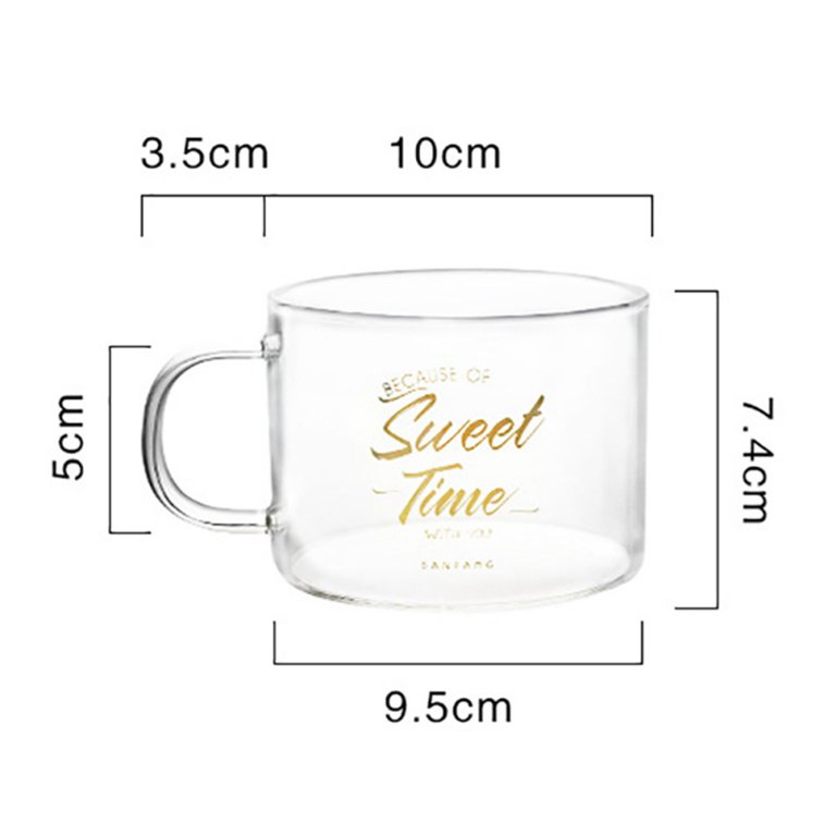 Heat Resistant Glass Mug Cup, Glassware & Drinkware