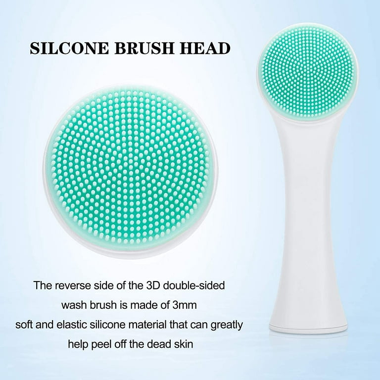 Glossmetics So Fresh, So Clean, Dual Facial Cleansing Brush - Face Cleansing Exfoliating Brush, Manual Facial Cleansing Brush, Face Washing Brush, for