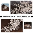thumbnail image 3 of Accesorios de peine de pelo floral de peine de peinado de perla artificial hermosa, 3 of 6