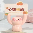 thumbnail image 4 of Pebbuoy Desktop Cartoon Animal Resin Statue Adorable Creative Shape Mini Size Photo Stand Memo Clip Message Note Holder, 4 of 7