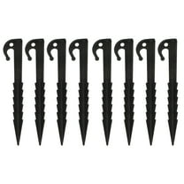 WEUVEB 20pcs Plastic Ground Stakes Black for Outdoor Enthusiasts in Garden Landscaping