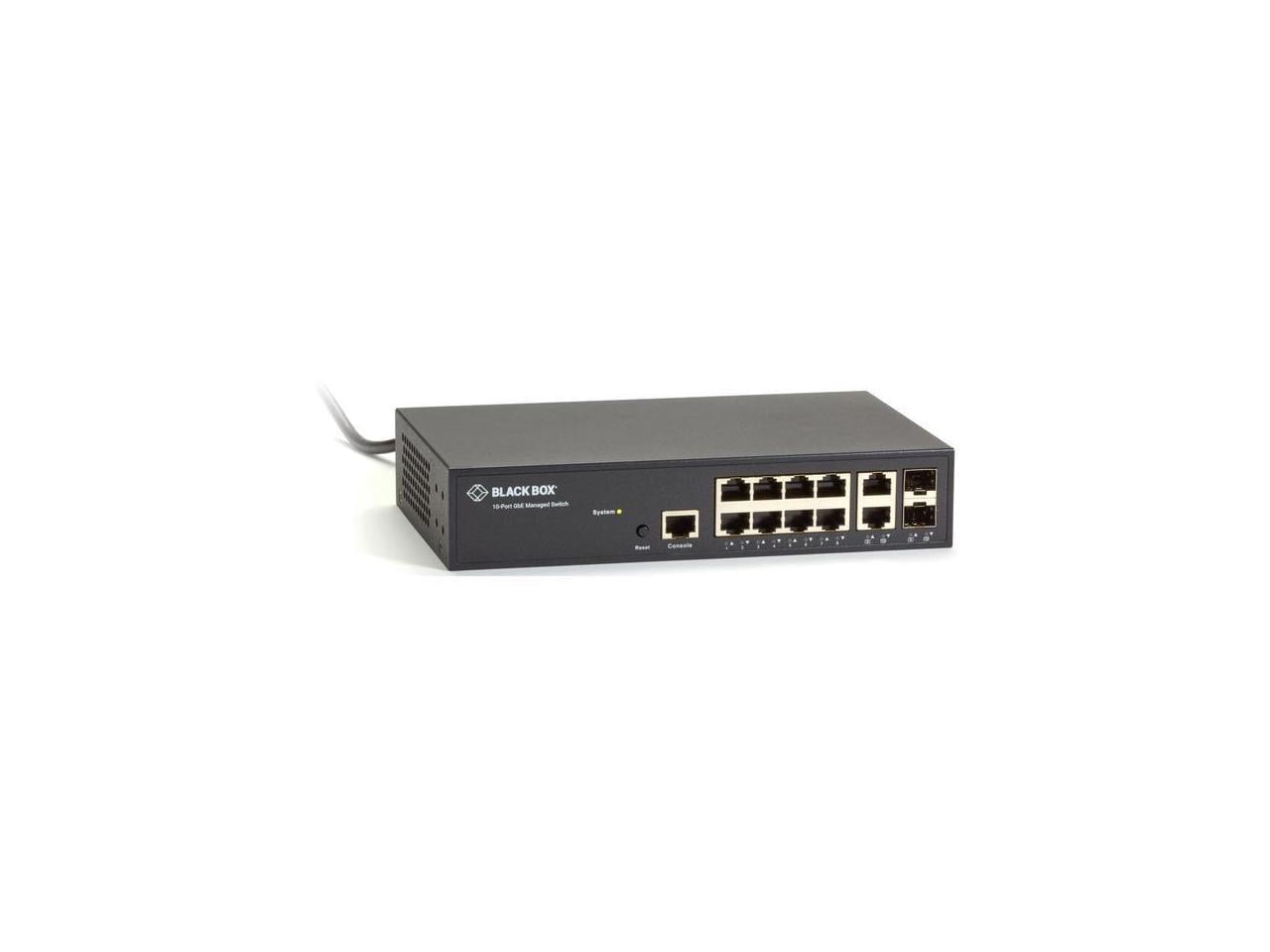 GIGABIT ETHERNET (1000-MBPS) MANAGED SWITCH - (8) 10/100/1000-MBPS COPPER RJ45,