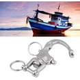 thumbnail image 5 of BUZIFU Snap Swivel Shackle, 316 Stainless Steel Swivel Eye Snap Shackle Quick Release Marine Swivel Shackle for Sailboat Spinnaker Halyard(70mm), 5 of 6
