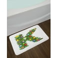 thumbnail image 2 of Letter K Bath Mat, Colorful Festive Christmas Pine Tree Letter with Bauble Candy and Angel Figures, Non-Slip Plush Mat Bathroom Kitchen Laundry Room Decor, 29.5 X 17.5 Inches, Multicolor, Ambesonne, 2 of 2