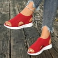 thumbnail image 7 of hoksml Women's Breathable Knit Platform Sandals, Slingback Cutout, 1.57in Heel Casual Walking Shoes, 7 of 7