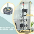 thumbnail image 4 of PawHut Floor to Ceiling Cat Tree, 230-250cm Adjustable Tall with 2 Condos, 4 of 10