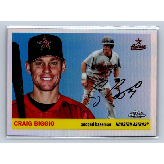 Collectible 2025 Topps Chrome Platinum Craig Biggio #402 Refractor Houston Astros Baseball Card Houston Astros MLB Baseball Trading Card