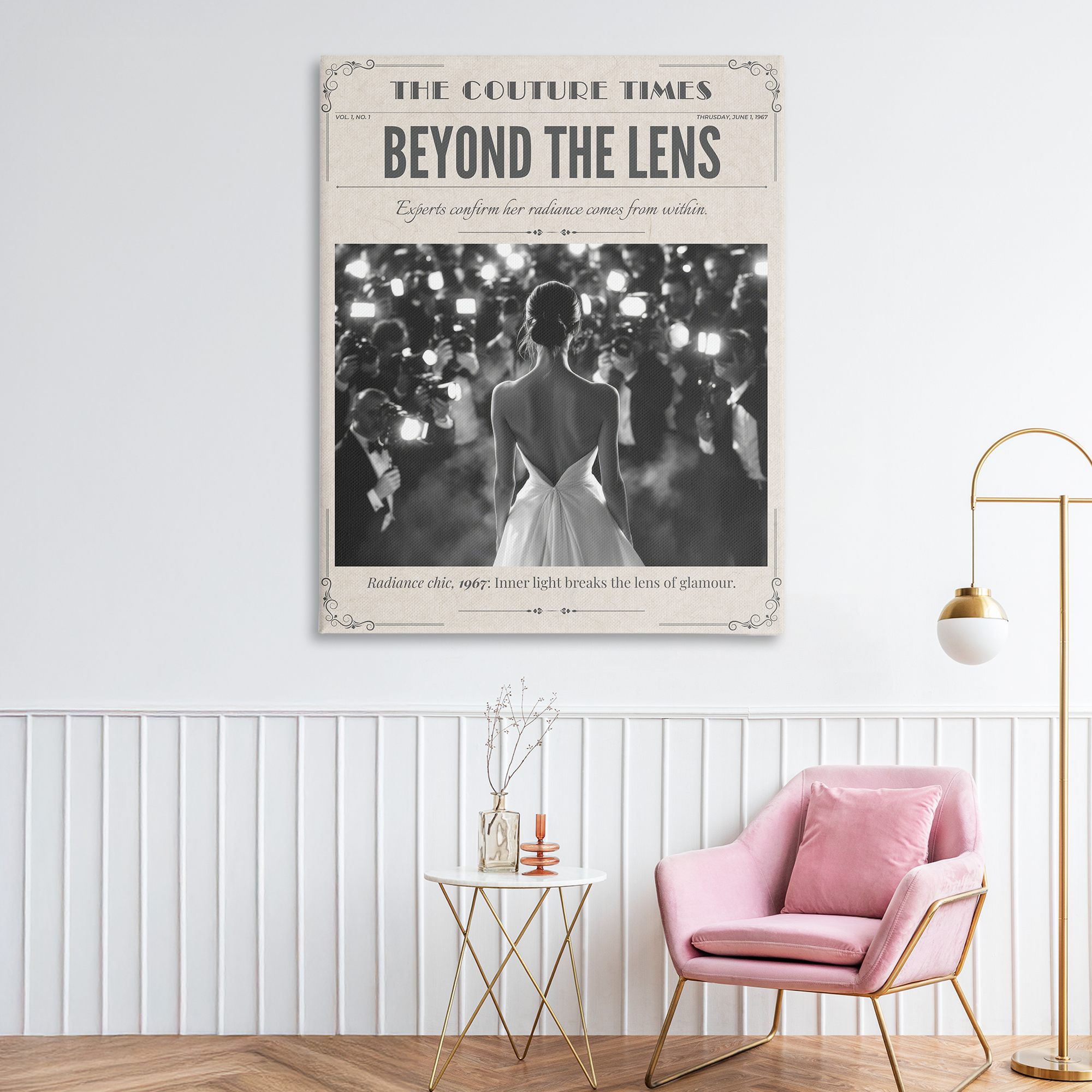 The Couture Times Magazine Canvas Wall Art, design by A Barefoot Stylist