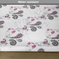 thumbnail image 6 of Ambesonne Paisley Place Mats Set of 4, Abstract Cultural Swirling, Standard Size, Black Grey and Pink, 6 of 6