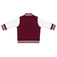 thumbnail image 2 of Creative Knitwear Long Sleeve Varsity Jacket for Infant and Toddler Boy's and Girl's, Maroon and White, 24 Months, 2 of 4