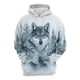 thumbnail image 3 of Sudadera con capucha para hombre nueva 2024 con estampado 3D de lobo siberiano, color negro, divertida, estilo hip hop, tendencia urbana, talla europea grande, envío gratis, 3 of 5