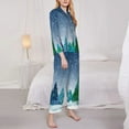 thumbnail image 4 of Kll Christmas Trees Print Women'S Long Sleeve Pajamas With Pants Sleepwear Loungewear 2 Set-X-Large, 4 of 9