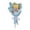 Blue, variant on Handmade Crochet Sunflower Bouquet, Knitted Artificial Flower Gift with Wrapping & Ribbon for Valentine's Day, Mother's Day, Birthday, 13.4in