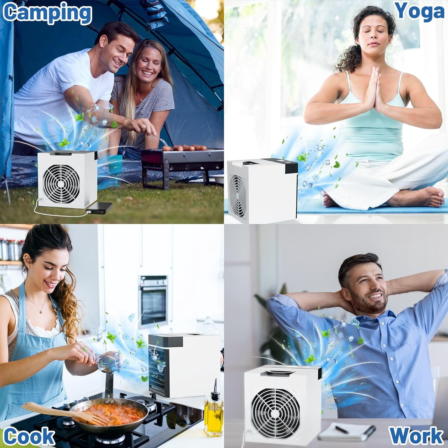 KyFree Mini Portable Air Conditioner Cooling For Bedroom Cooler Fan Cooling Fan