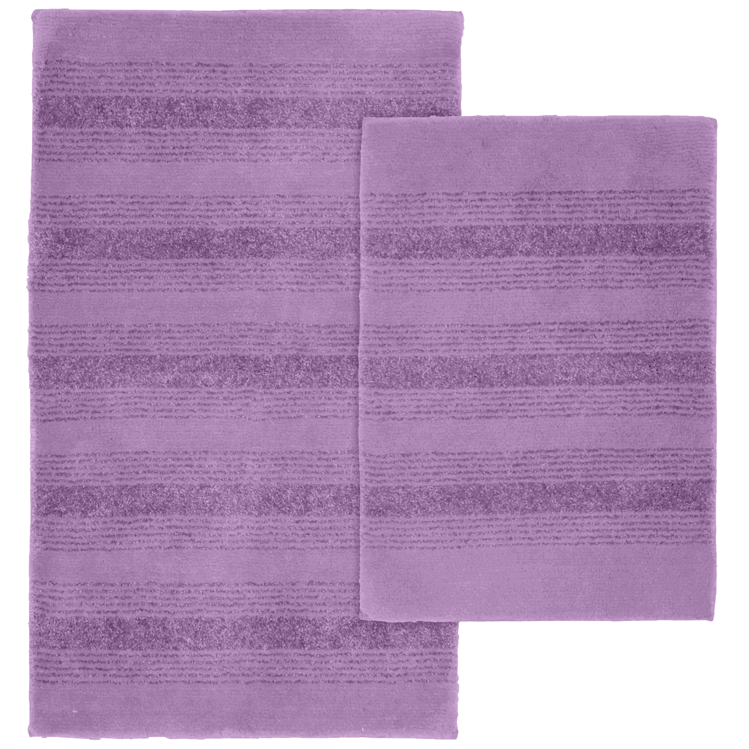 Garland Rug Essence 2 Piece Nylon Washable Bathroom Rug Set Purple