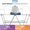 thumbnail image 4 of Letusto W-Rack Laundry Clothes Drying Rack - Indoor & Outdoor Folding Clothing Rack Foldable - Stainless Steel Laundry Garment Dryer Stand (Dry-Rack), 4 of 5