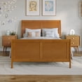 thumbnail image 2 of Portland Full Wood Low Platform Bed with Matching Footboard in Light Toffee, 2 of 10