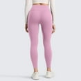 thumbnail image 5 of Matte Yoga Leggings - Casual Lounge Workout Womens Yoga Full Length Pants Pink XL, 5 of 6