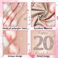 thumbnail image 4 of Happy 20th Birthday Rose Gold Banner Cheers to 20 Years Old Backdrop Confetti Balloons Theme Decor for Girls Women 20 Years Old Pink Birthday Party Decorations Bday Supplies Background Gift Glitter, 4 of 6