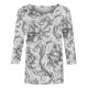 thumbnail image 2 of Camisa Casual de Cuello Redondo Impresa Floral de Manga Larga de las Mujeres, Manga 3/4 para las Mujeres Cómoda Mezcla de Poliéster Spandex, 2 of 6