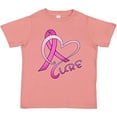 thumbnail image 3 of Inktastic Cure- Breast Cancer Awareness pink ribbon Boys or Girls Toddler T-Shirt, 3 of 5