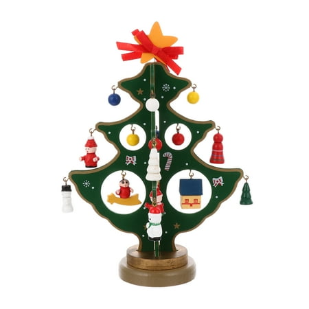 

TOYMYTOY Christmas Tree Shape Wooden Ornament Holiday Adornment Xmas Desktop Decoration