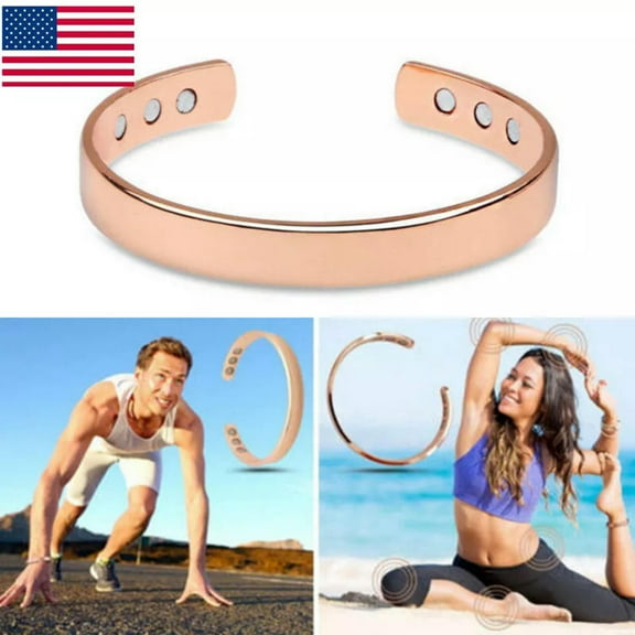 K-KED Healing Bio Therapy Magnetic Copper Bracelet Arthritis Pain Relief Bangle Cuff