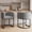 Gray, variant on 30 Inch Barrel Counter Height Bar Stools Set of 2, Lambswool Cushion with Backrest and Armrests for Kitchen Island, Bar and Dining Room