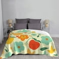 thumbnail image 6 of XMXT Throw Blanket, Colorful Cartoon Fruits Flowers Machine Washable Blankets for Sofa, 80 x 60 inches, 6 of 9