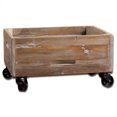 thumbnail image 2 of Uttermost Stratford Reclaimed Fir Wood Rolling Box in Light Gray Wash, 2 of 2