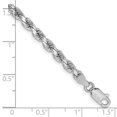 thumbnail image 2 of FJC Finejewelers 14 kt White Gold Bright Cut Rope Bracelet Lobster Clasp 7 Inches x 3.75 mm, 2 of 4