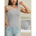 thumbnail image 4 of Anygrew Womens Tank Tops with Built in Shelf Bra Basic Stretchy Padded Camisole Casual Layering Tanks Undershirt Black-White-Gray-Coffee, 4 of 8