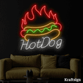 thumbnail image 3 of Craftnamesign Hotdog Neon Sign, Fast Food Shop Decor, Hotdog LED Signage, 3 of 4