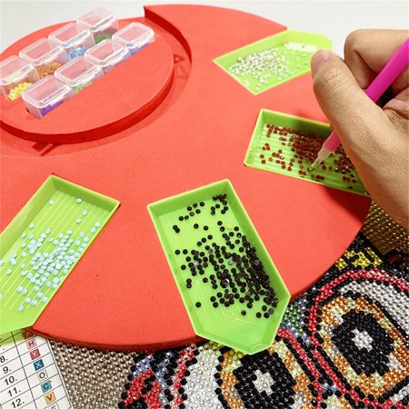 

NIUREDLTD Home Decoration Diamond Painting Accessories Tray Organizer Multi-Boat Holder for Jar Container