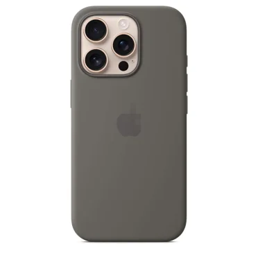 For iPhone 16 Pro Silicone Case with MagSafe - Stone Gray