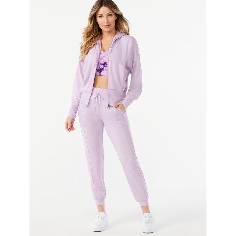 SOFIA LONG SLEEVE HOODED CROP TOP AND JOGGERS PANTS SET