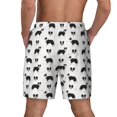 thumbnail image 2 of Haiem Border Collie Dog Mens Swim Trunks with Compression Liner 2 in 1 Swimming Shorts Stretch Swimwear Quick Dry,Board Shorts-Small, 2 of 9