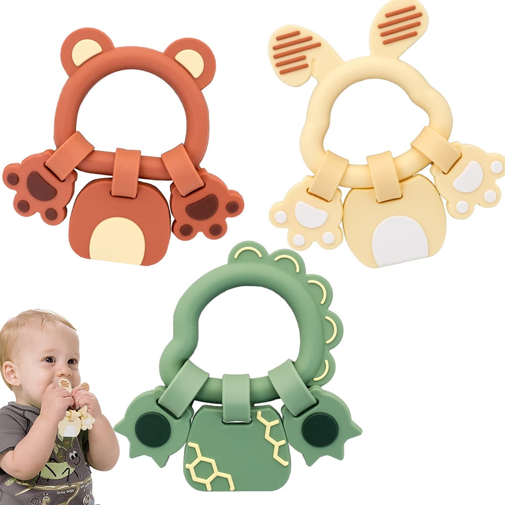 3PCS Teethers for Babies 06 Months, Baby Teething Toys for Babies 612