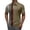 Khaki, variant on Polos for Men Short Sleeve Striped Digital 3D Printing Lapel T Shirt Button Summer Stylish Casual Men Polo Shirts White L