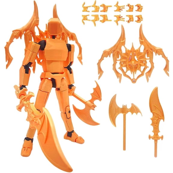 Pthjswj T13 Action Figure Set - (Assembled) 3D Printed Action Figure, Titan 13 Action Figure, Multi-Jointed Movable Dummy 13, Robot Action Figure, Birthday Gifts for Boys, Girls Desktop Decorations