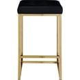 thumbnail image 3 of Meridian Furniture Nicola 26.5"H Vegan Leather Counter Stool in Black (Set of 2), 3 of 6