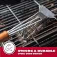 thumbnail image 6 of All Angles BBQ Grill Brush for Outdoor Grill – Cleans All Angles, Large Wooden Handle, and Stainless Steel Bristles - BBQ Brush for Grill Cleaning – Grill Cleaner Brush Safe for BBQ and Grill, 6 of 8
