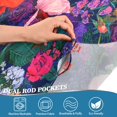 thumbnail image 3 of Yayeee Kitchen Curtains Tier Pair Light Filtering 27"x36" Rod Pocket Short Cafe Window Panel, Beautiful Floral Pattern, 3 of 7