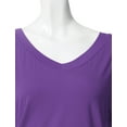 thumbnail image 4 of Thanth Womens Dolman Sleeves V-Neck Solid Shirring Drape Basic Tunic Top, 4 of 4