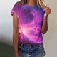 thumbnail image 4 of Tops de Manga Corta para las Mujeres Camiseta con Estampado Casual Loose Fit Crewneck Blusa Suave Transpirable para el Uso Diario de Verano, 4 of 6