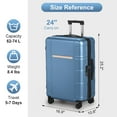 thumbnail image 5 of IVV Expandable Hardside Travel Luggage, 24-Inch Suitcase with Spinner Wheels and TSA Lock, Blue, 5 of 7